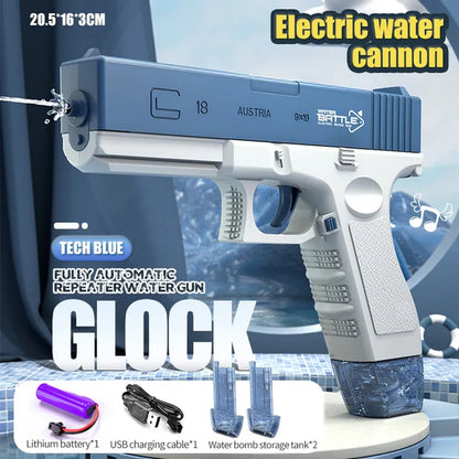 New Water Gun Electric Pistol Shooting Toy Full Automatic Outdoor Beach Gun Summer Water Beach Toy for Kids Boys Girls Adults